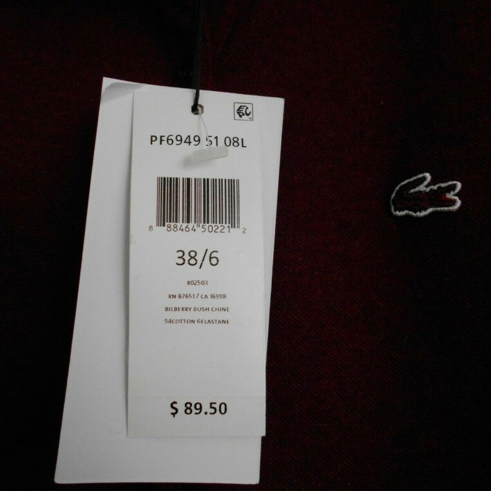 IZOD LACOSTE Womens pique polo shirt 38 6 NWT - Picture 5 of 6